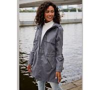 Veste d'extérieur veste légère à capuche réglable et détails dorés - French Connection - bleu BLEU L