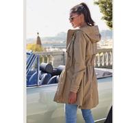 Veste d'extérieur veste légère à capuche réglable et détails dorés - French Connection - kaki KAKI XS