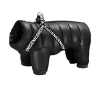 Veste d'hiver 2 en 1 pour Chien, Manteau d'hiver Imperméable pour Petit Chiens, Veste Chaude pour Chien avec Harnais, Manteau d'hiver pour Chien avec 4 Jambes,Noir,4XL
