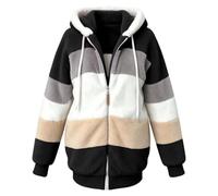 Veste d'hiver ample à capuche et manches longues pour femme, avec fermeture | Blouson Femme Hiver 2026 Duffle À Randonnée Smoking Double Fantaisie Assortie Équitation Matelassees Xxxl Longs
