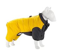 Veste d'hiver Chaude À Quatre Pattes pour Chien, Coupe-Vent, Imperméable, Vêtements pour Animaux De Compagnie, Manteau en Coton pour Petits Et Moyens Chiens,Jaune,2XL
