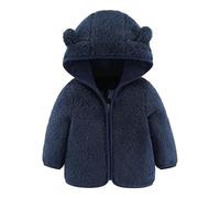Veste d'hiver Chaude en Polaire avec Fermeture éclair for Fille et garçon(Navy Blue,80/6-12m)