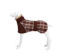 Veste d'hiver Chaude en Polaire pour Grand Chien, Vêtement Tendance À Imprimé Écossais avec Ceinture, Convient pour Les Chiens De Taille Moyenne Et Grande, Berger Allemand, Bouledogue Français, L
