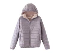 Veste d'hiver chaude matelassée pour femme, manteau en duvet pour femme, fermeture en polaire d'agneau aux couleurs contrastées, élastique, courte, chaude à capuche, veste d'extérieur pour le travail