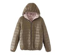 Veste d'hiver chaude matelassée pour femme, manteau en duvet pour femme, fermeture en polaire d'agneau aux couleurs contrastées, élastique, courte, chaude à capuche, veste d'extérieur pour le travail