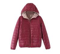 Veste d'hiver chaude matelassée pour femme, manteau en duvet pour femme, fermeture en polaire d'agneau aux couleurs contrastées, élastique, courte, chaude à capuche, veste d'extérieur pour le travail