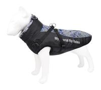 Veste d'hiver Chaude pour Chien, Vêtements avec Collier De Poils, Manteau Chaud pour Animaux De Compagnie avec Transporteur, Labrador Lévrier, Bouledogue Français, Veste D'extérieur Imperméable E