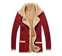 Veste d'hiver doublée en polaire à revers pour homme, veste d'hiver épaisse à manches longues pour temps froid, manteau doux, confortable, élégant, décontracté, couleur unie, vêtements d'extérieur