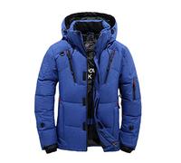 Veste d'hiver épaisse et chaude pour homme avec capuche en duvet de canard épais, parka décontractée avec de nombreuses poches