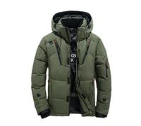 Veste d'hiver épaisse et chaude pour homme avec capuche en duvet de canard épais, parka décontractée avec de nombreuses poches