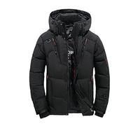 Veste d'hiver épaisse et chaude pour homme avec capuche en duvet de canard épais, parka décontractée avec de nombreuses poches