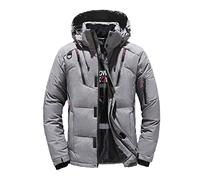 Veste d'hiver épaisse et chaude pour homme avec capuche en duvet de canard épais, parka décontractée avec de nombreuses poches