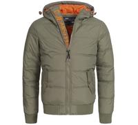 Indicode Hommes Adrian ZA Quilted Jacket | Veste matelassée aspect doudoune Army XXL