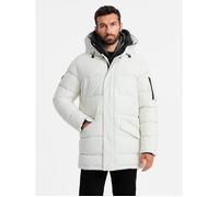 Veste d'hiver parka avec capuche - Ombre - Pour Homme - Blanc S