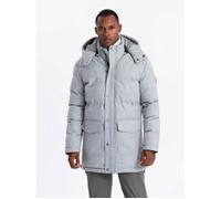 Veste d'hiver parka avec capuche - Ombre - Pour Homme - Gris clair S