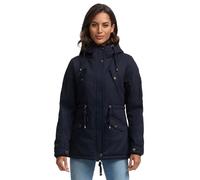 Veste d'hiver pour femme - Rembourrée en fausse fourrure - Marikoo B376 - Bleu - Large