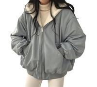 Veste d'hiver pour femmes Manteau Parka réversible avec capuche en fourrure chaude doublée polaire Veste d'hiver réversible Veste d'extérieur, a blei, M