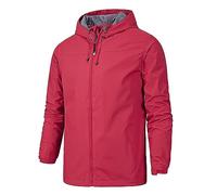 Veste d'hiver pour homme - Coupe-vent - Orange - Veste de pluie légère - Coupe-vent - Veste softshell imperméable - Veste de protection contre les intempéries - Unisexe - Veste de randonnée - Veste
