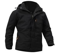 Veste d'hiver pour homme - Veste de travail pour homme - Veste bomber - Manteau d'hiver pour homme - Veste d'extérieur pour homme - Veste softshell pour homme - Tailles XS à 3XL, Noir , XS