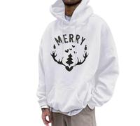 Veste D'hiver Travail Couples Correspondance Robes Ensemble Parfait pour Les Vacances Sweats Coton Gazé, Blanc, M