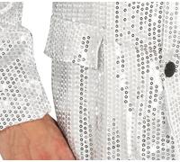 Veste disco argentée à paillettes années 80