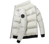 Veste Doudoune Homme Skyr-im, Matelassée Pliable Doudoune, Veste Matelassée pour la Randonnée et le voy.age, Courte(White,3XL)