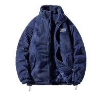 Veste Doudoune Homme Veste Automne Manteau Hiver, Vestes Matelassée Couleur Unie Basique Blousons Homme sans Capuche Zipper Doudoune Coupe Ajustée Manteau Épais Épaissir Coupe-Vent Casual