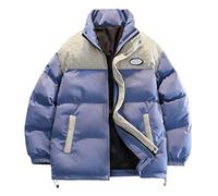 Veste Doudoune Homme Veste Matelassée Veste Tres Chaude, Doudoune Homme Casual Coupe-Vent Épais Épaissir Manteau sans Capuche Blousons Matelassée Zipper Basique Jacket Coupe Ajustée Couleur Unie