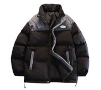 Veste Doudoune Homme Veste Matelassée Veste Tres Chaude, Doudoune Homme Casual Coupe-Vent Épais Épaissir Manteau sans Capuche Blousons Matelassée Zipper Basique Jacket Coupe Ajustée Couleur Unie