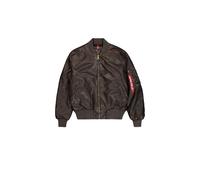 Alpha Industries MA-1 Faux Leather Vintage Veste bombers pour homme Taille M - Brun vintage
