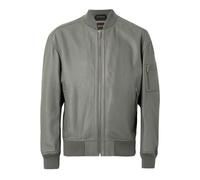 Veste en cuir avec poche sur une manche Jakri BOSS grise L