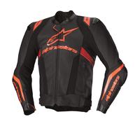 Veste en cuir d'allumage Alpinestars Motocycle Missile V3 noir rouge grippe