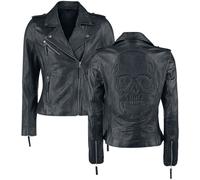 Veste en cuir de Black Premium by EMP - All Over The Road - S à 5XL - pour Femme - noir 4XL