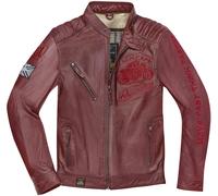 Black-Cafe London Istanbul Blouson en cuir de moto, rouge, taille 56 pour homme