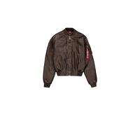 Veste en cuir femme Alpha Industries MA-1 FL Vintage Marron M