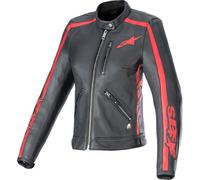 Veste En Cuir Femme Alpinestars Stella Dyno XL Noir/Rouge Haute