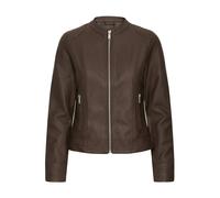 Veste en cuir femme b.young Acom Marron 34