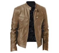 Veste en Cuir Homme Blouson Moto ete Homme Leger Pilote Vintage de Motard SynthéTique Jacket et Décontracté Look Vieilli Coupe-Vent avec Poche pour Le Sport Plein air Tenue des années 50