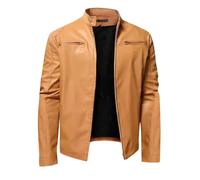 Veste en Cuir Homme Hiver Chaud Manteau à Manches Longues Chic Et Elegant Blouson Moto Hommes Grande Taille Blouson Biker Cuir Veste De Travail Manteau Blouson de Motard Veste en Imitation Cuir
