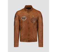 Veste En Cuir Marron Pour Hommes Aeronautica Militare 241pn5037pl147-6 L