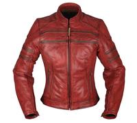 Veste En Cuir Modeka Iona Pour Femme (Rouge) Taille: 38D