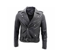 Veste En Cuir Napa Homme Biker Classique Noir BRANDO Parfait Infinity
