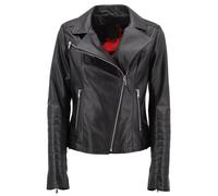 Veste En Cuir Pour Femme Ardola Noire En Cuir Véritable En Cuir Nappa Biker