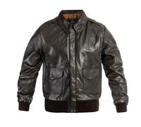 Mil-Tec US Aviator A2, veste en cuir L Marron Marron