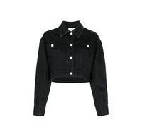 Veste En Denim Noir En Coton Pour Femmes Alexander Mcqueen