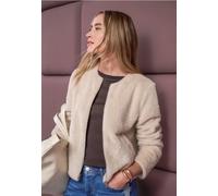Veste en fausse fourrure avec fermeture éclair