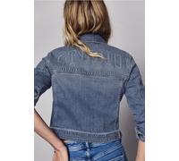 Veste en jean avec boutons et impression arrière