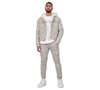 Veste en jean avec capuche mouton Project X Paris Gris S