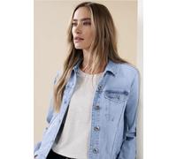 Veste en jean avec poches poitrine et boutons