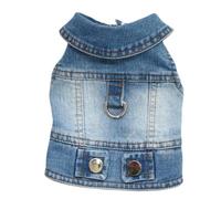 Veste en Jean Bleue for Chien, idéale for Les Petites, Moyennes et Grandes Filles et garçons, vêtements for Chiots, Harnais Confortable et Gilet for Laisse(Blue1,S)